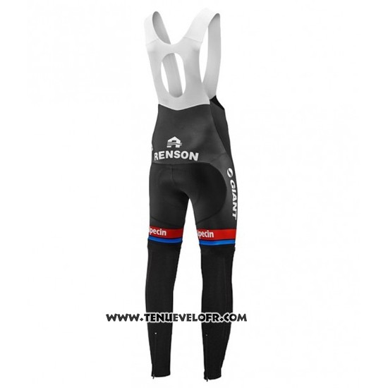 2016 Maillot Ciclismo Giant Alpecin Noir et Rouge Manches Longues et Cuissard